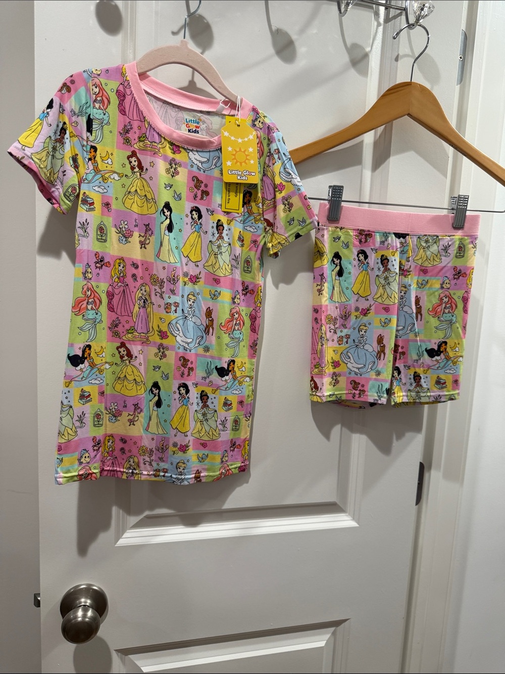 Girls Bamboo Princess Short Pajama Set 7/8 NWT